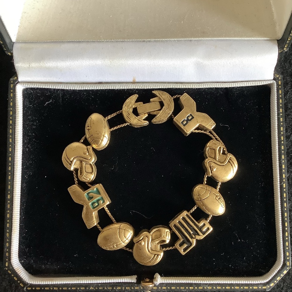 Vintage slide charm bracelet.